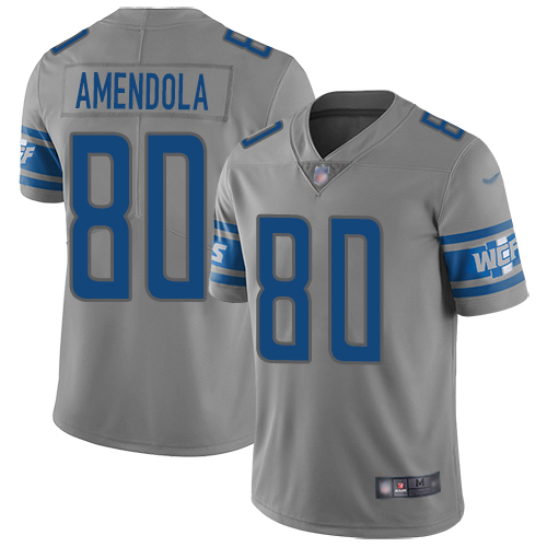 Detroit Lions Limited Steel Men Danny Amendola Jersey NFL Football #80 Rush Vapor Untouchable->detroit lions->NFL Jersey
